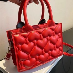 🚫Sold🚫 Heart Embossed Square Crossbody Bag